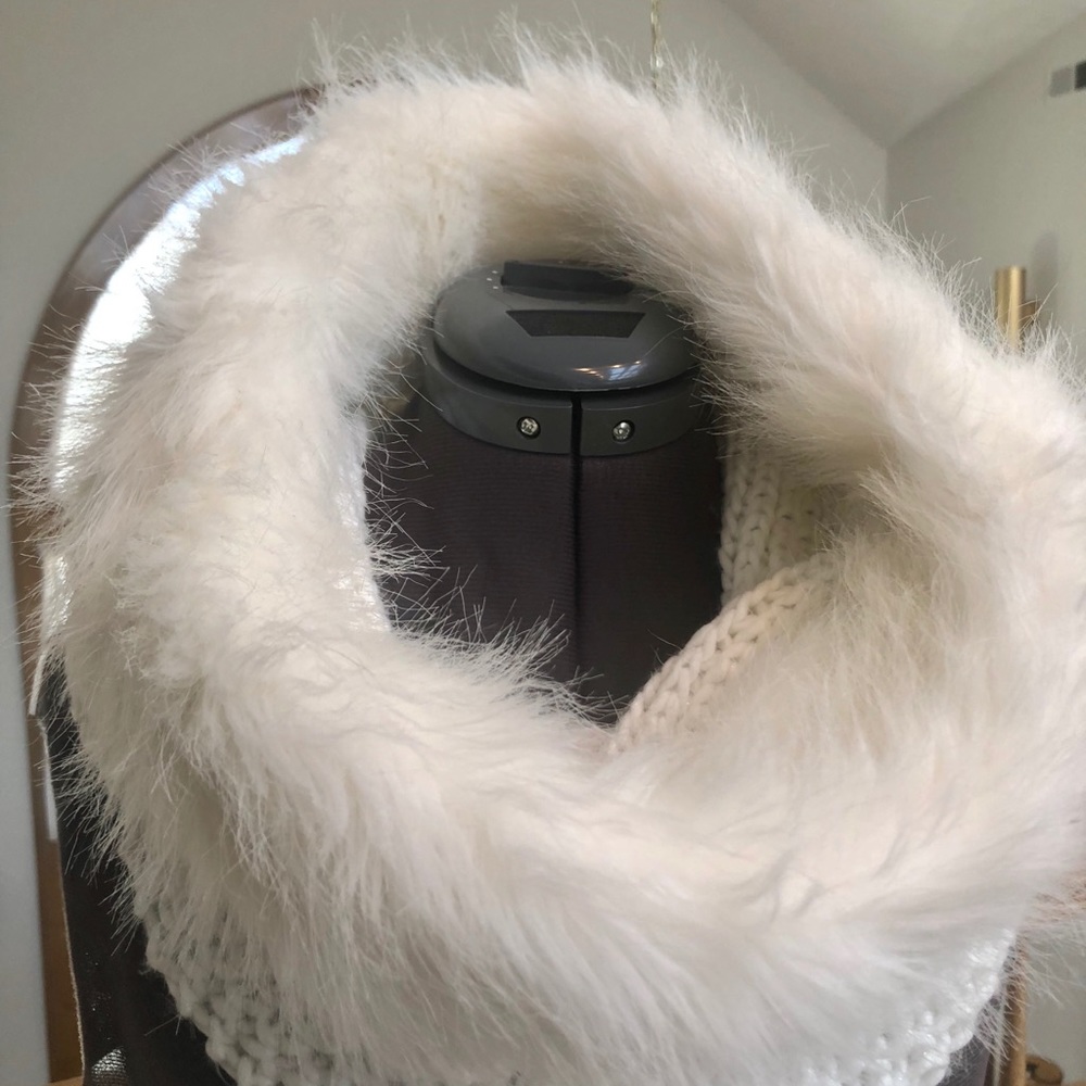 Winter White Faux Fur Infinity Scarf